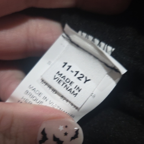 Black Hoodie with Leopard Print Bow  - 11-12 Years/Large - Picture 3 of 3